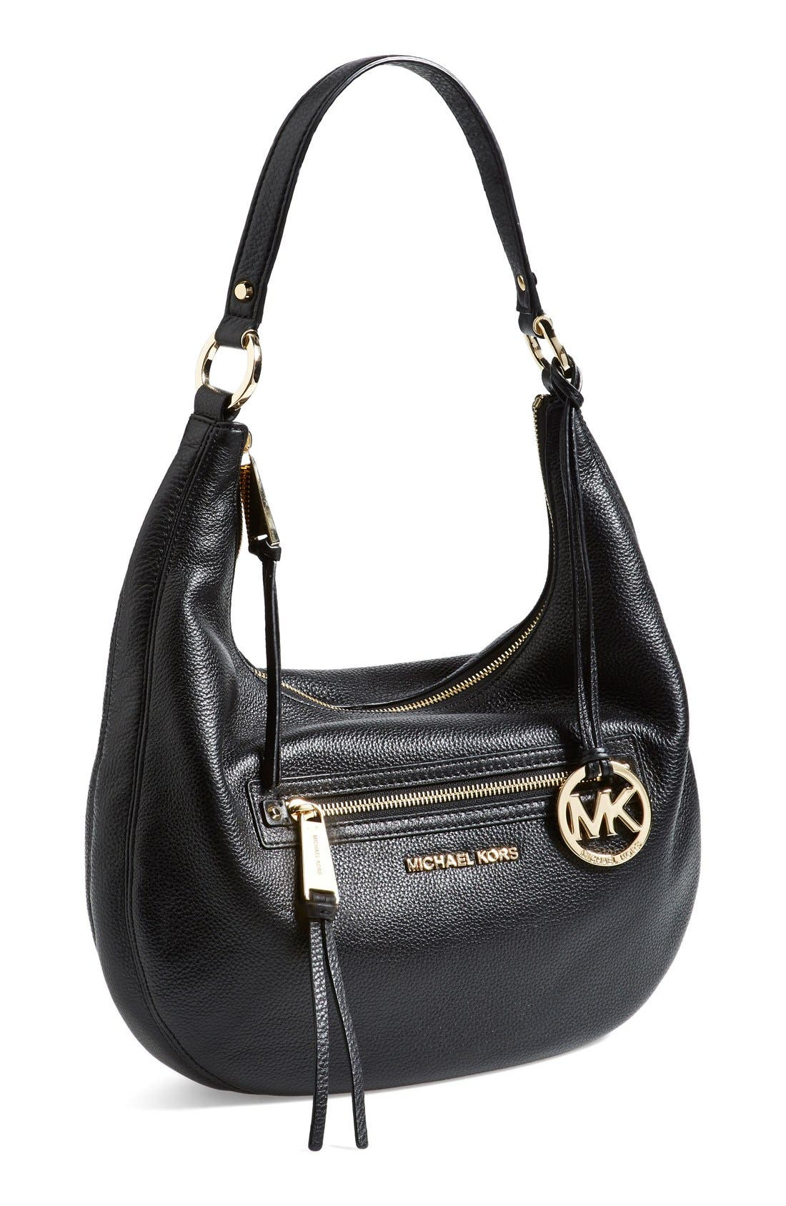 MICHAEL Michael Kors 'Medium Rhea' Zip Detail Shoulder Bag, Main, color, 