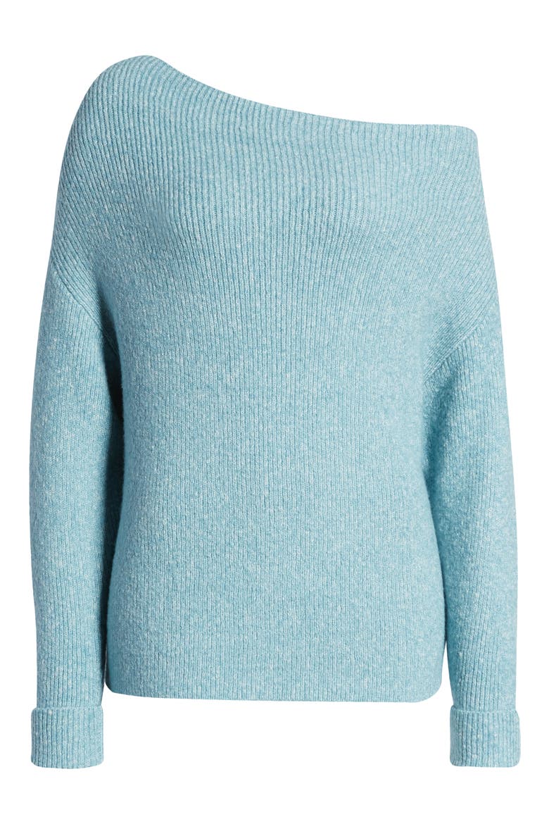 Off the Shoulder Pullover, Alternate, color, BLUE MILKY