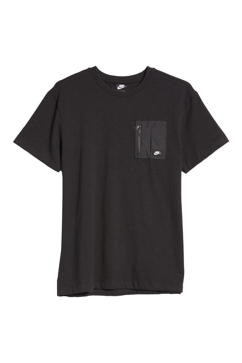 Modern Essentials Lightweight Mix Short Sleeve Top, Alternate, color, BLACK/ BLACK OXIDIZED