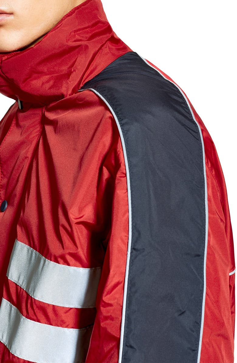 Topman Reflective Tape Classic Jacket, Alternate, color,