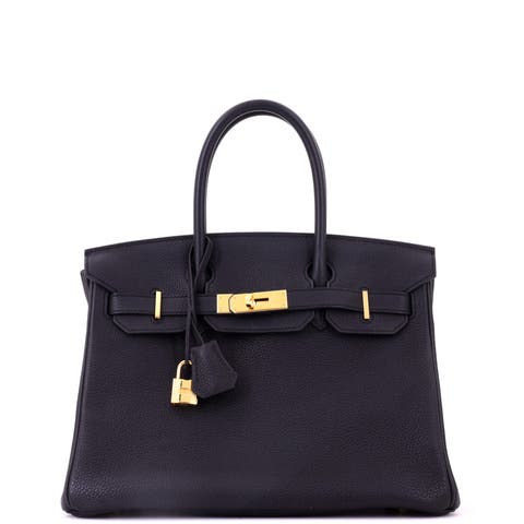 Birkin Handbag Black Togo with Gold Hardware 30