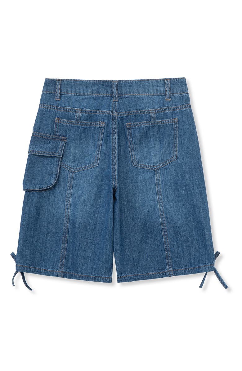 Truce Kids' Cotton Denim Utility Bermuda Shorts, Alternate, color,