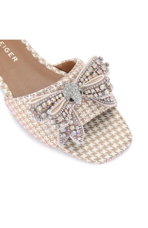 Kurt Geiger London Kensington Bow Slide Sandal In Pink