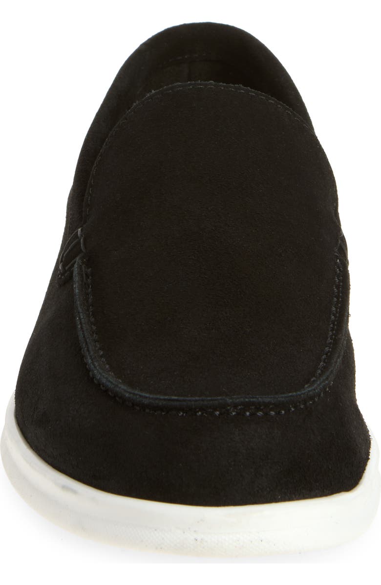 Bruno Magli Primo Leather Loafer, Alternate, color, Black Suede/ White