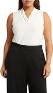 Anne Klein Triple Pleat Sleeveless Top