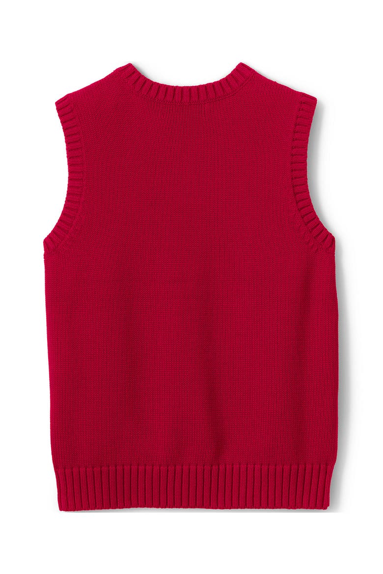 School Uniform  Cotton Modal Sweater Vest, Alternate, color, Red
