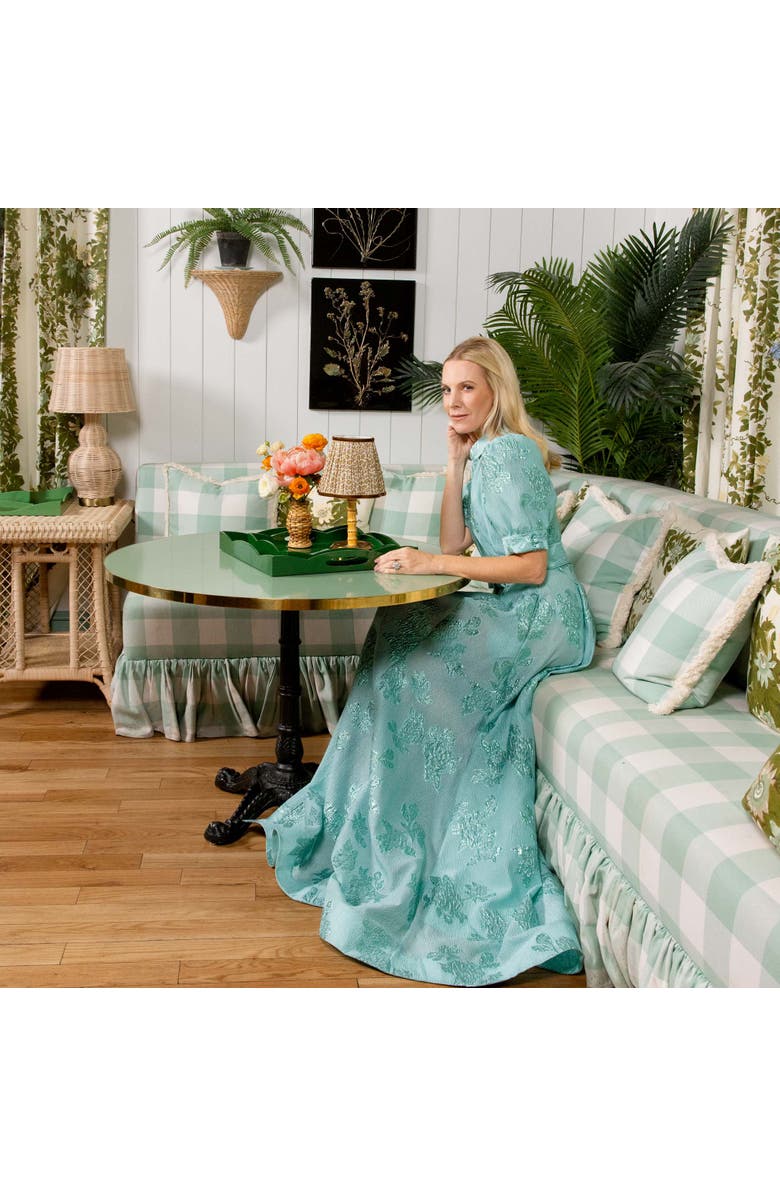 Mrs. Alice Small Olive Lacquer Wave Tray, Alternate, color, Green