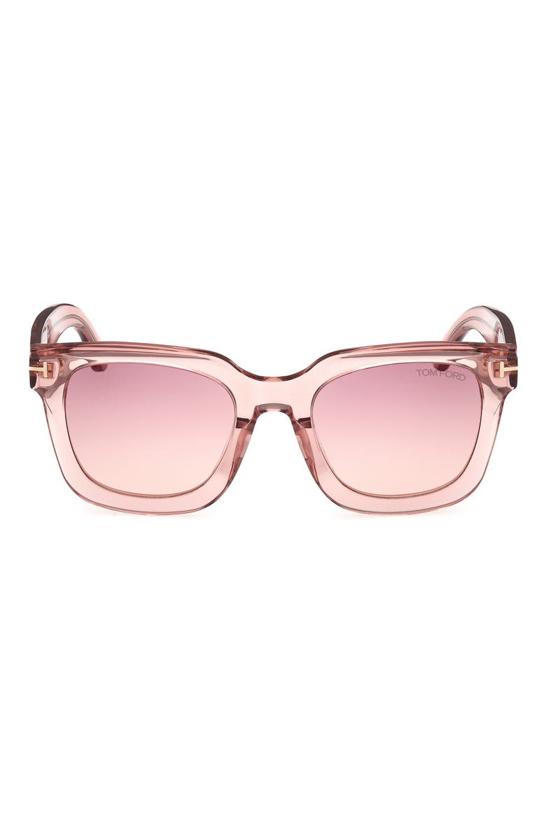 Leigh 52mm Gradient Sunglasses, Main, color, SHINY PINK / GRADIENT OR MIRROR VIOLET