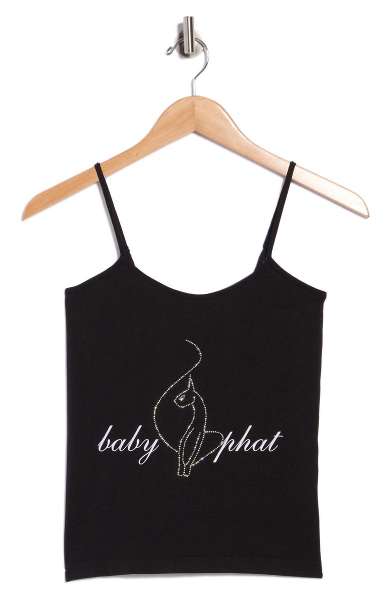 Baby Phat Seamless Logo Camisole, Alternate, color, Black
