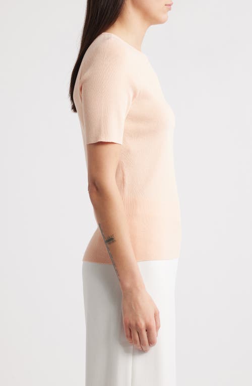 Tahari Asl Short Sleeve Sweater In Parfait