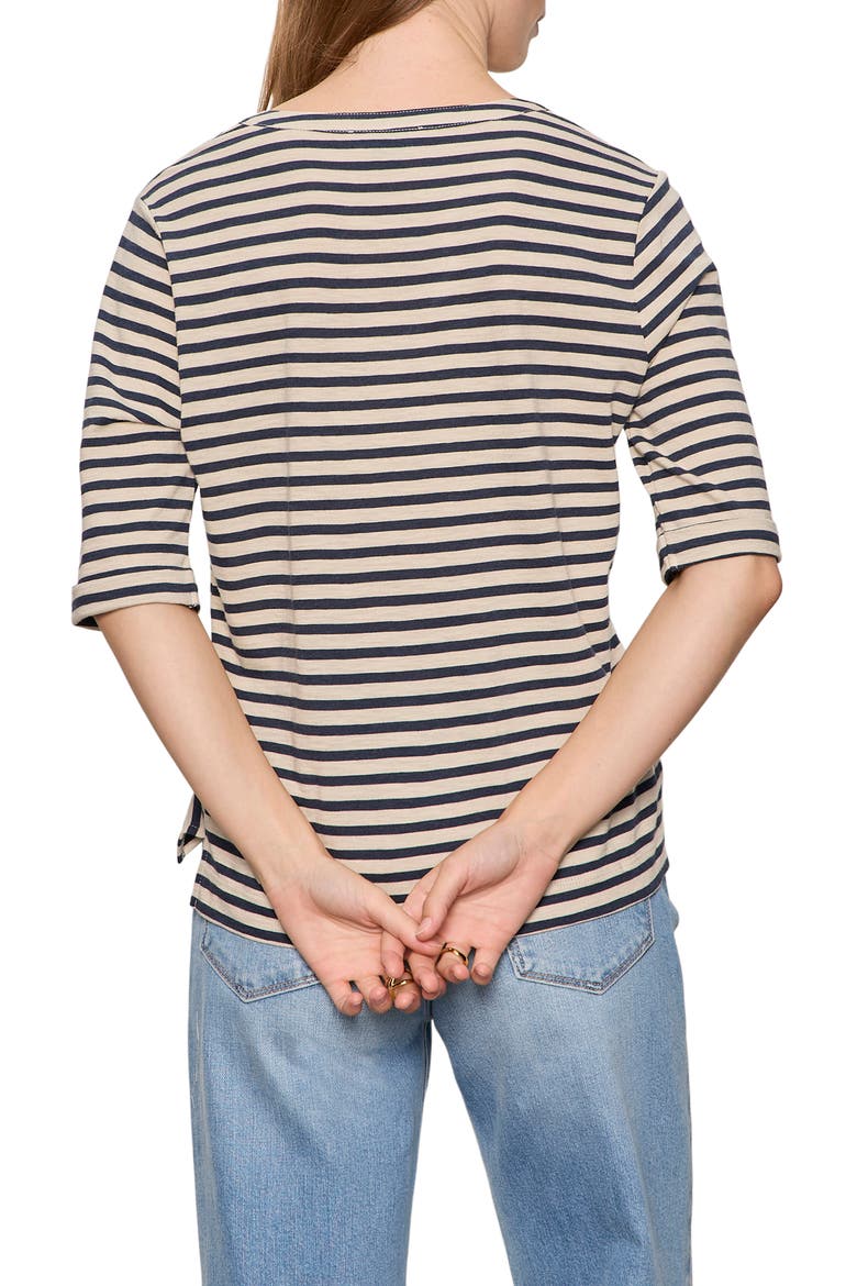 Dolce Notch T-Shirt, Alternate, color, NAVY BLUE/ DARK OPAL WHITE