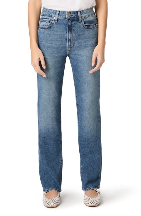 Stevie High Waist Straight Leg Jeans (Keystone)