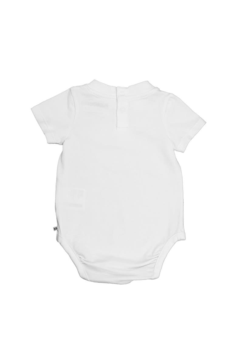 RuffleButts Baby Boys Short Sleeve Basic Bodysuit, Alternate, color, White