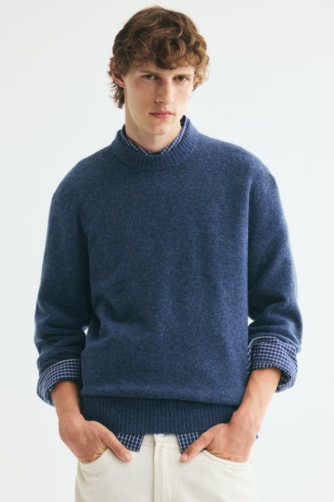 Regular-Fit Brushed Sweater