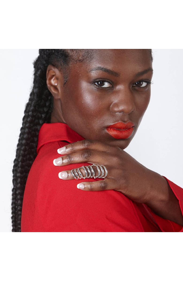 Lucy Quartermaine Waterfall Armour Ring in Gold Vermeil, Alternate, color, Gold Vermeil