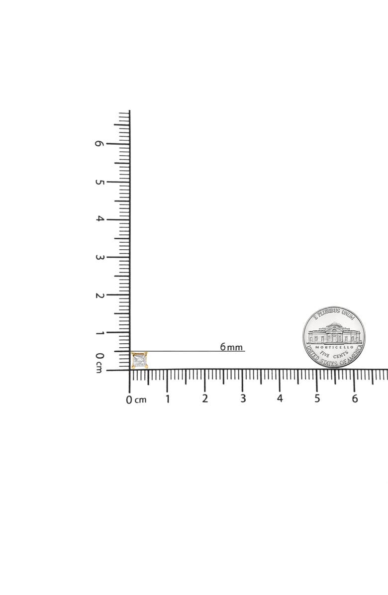 Haus of Brilliance 10K Yellow Gold 5/8 Cttw Princess Cut Diamond 4-Prong Solitaire Stud Earrings, Alternate, color, Yellow