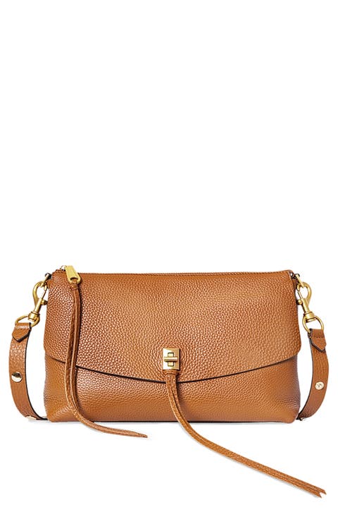 Darren Top Zip Leather Crossbody Bag