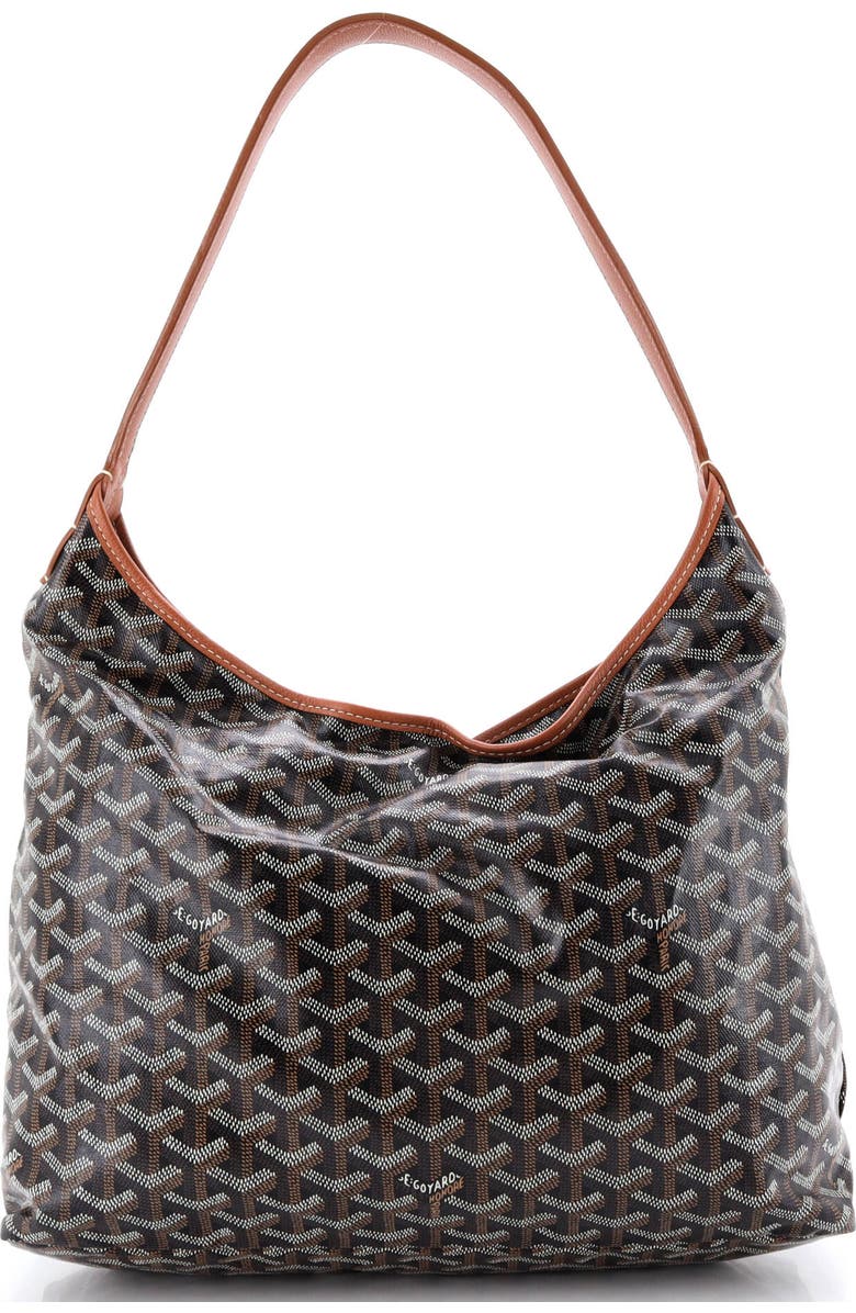 Pre-Owned Goyard Boheme Hobo Coated Canvas, Alternate, color, Brown