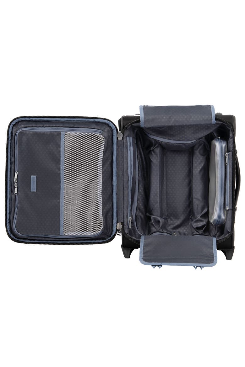 Platinum Elite Softside Expandable 16" Upright Carry On Luggage, Alternate, color, Shadow Black