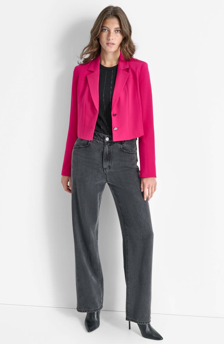 DKNY Crop Blazer, Alternate, color, 