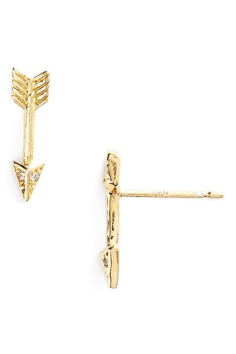 Stud Earrings, Main, color, GOLD ARROW