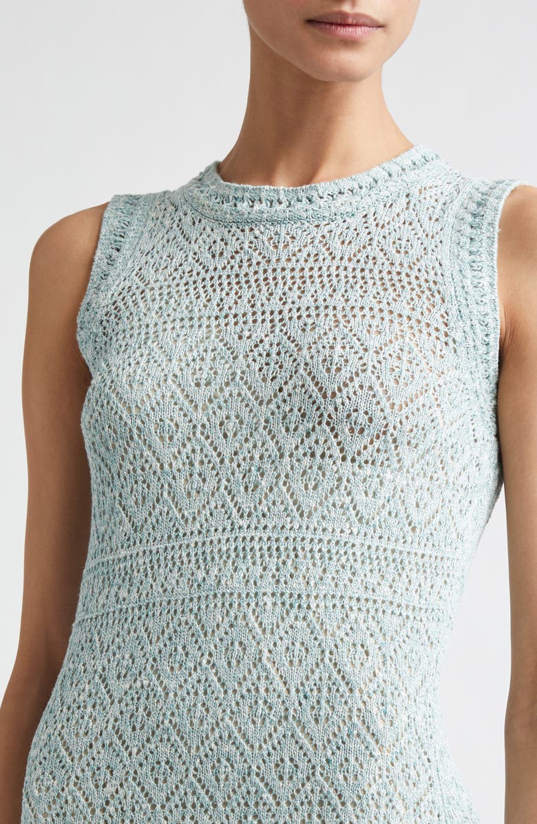 Eleventy Linen Blend Sleeveless Dress, Alternate, color, Jade