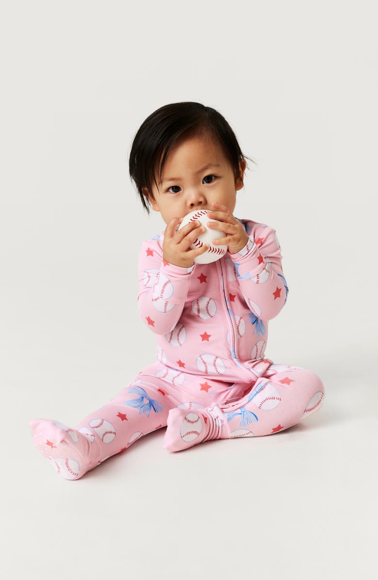 Posh Peanut Fitted Convertible One-Piece Pajamas, Alternate, color, Pink