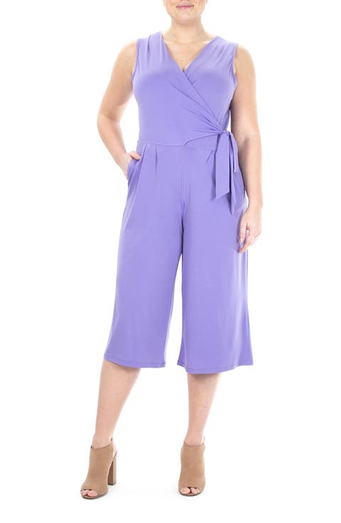 Surplice Wrap Crop Jumpsuit