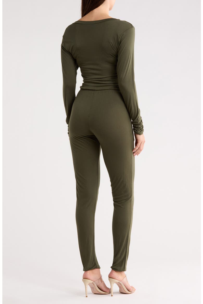 Long Sleeve Jumpsuit, Alternate, color, OLIVE MOSS