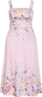 City Chic Floral Print Maxi Sundress