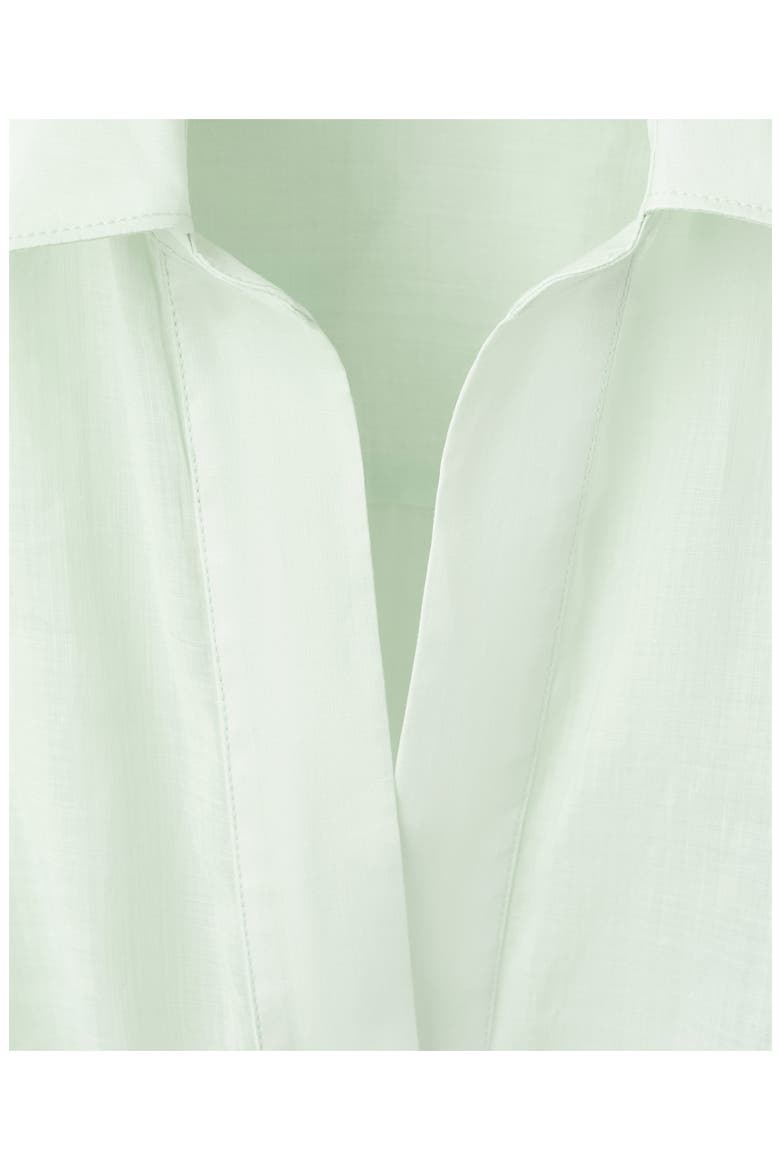 Faux Wrap Woven Shirt, Alternate, color, GREEN