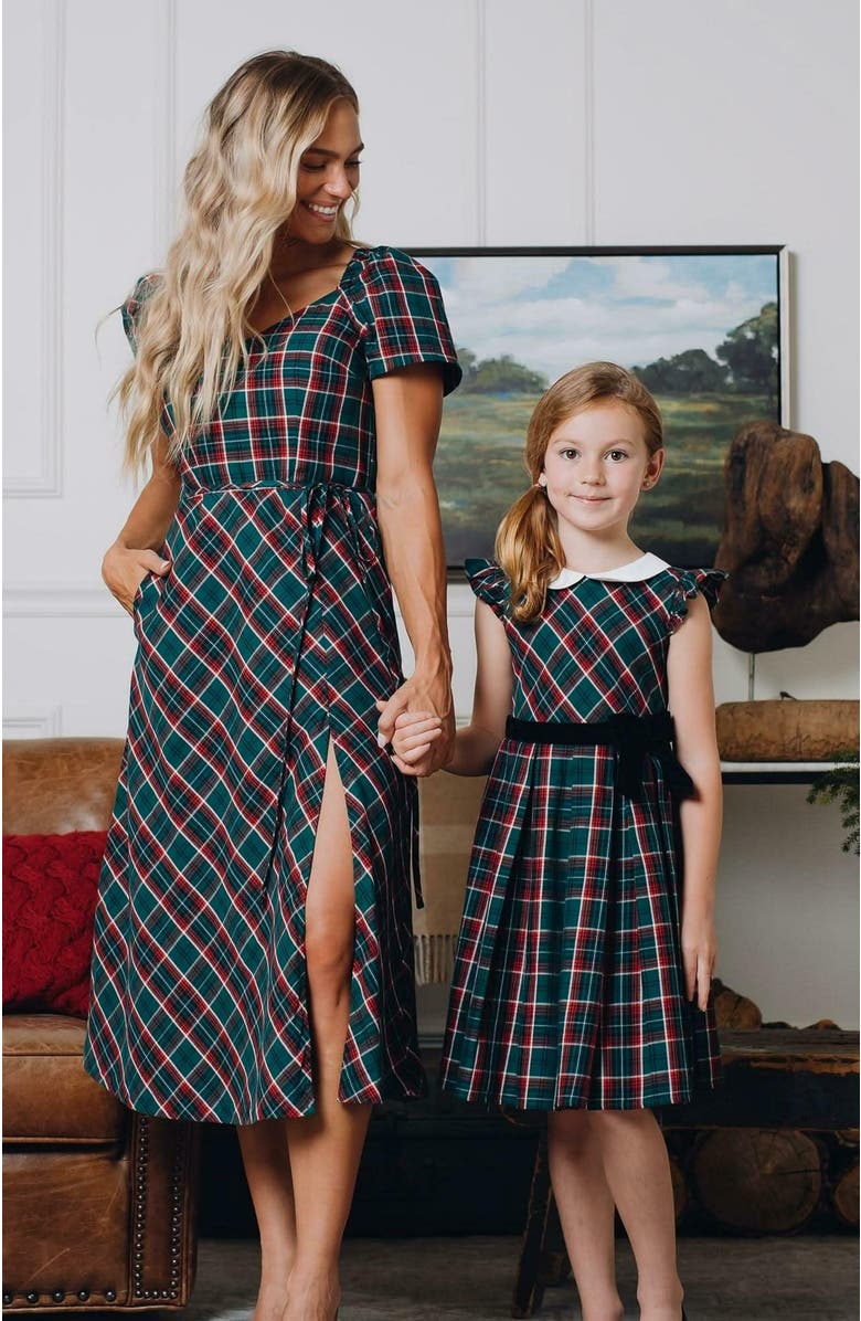 Hope & Henry Girls' Organic Peter Pan Collar Party Dress, Toddler, Alternate, color, 