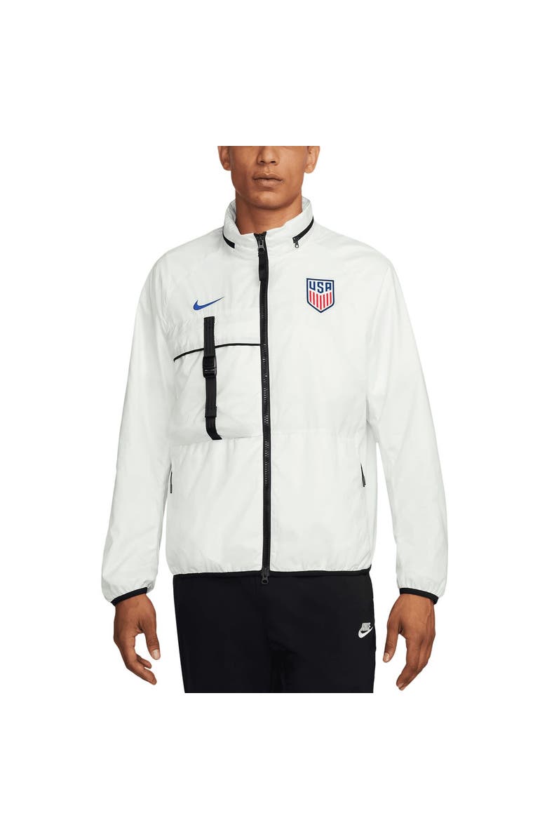 Nike Men's Nike White USMNT 2024 Halo Anthem Full-Zip Jacket, Alternate, color, White