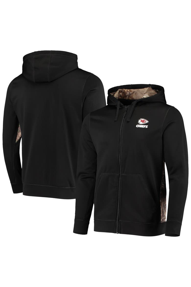Men's Dunbrooke Black/Realtree Camo Kansas City Chiefs Decoy Tech Fleece Full-Zip Hoodie, Main, color, Black