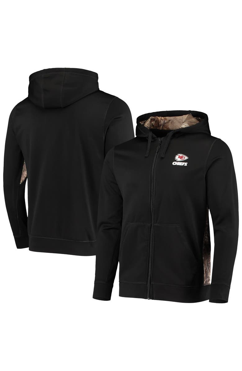 DUNBROOKE Men's Dunbrooke Black/Realtree Camo Kansas City Chiefs Decoy Tech Fleece Full-Zip Hoodie, Main, color, Black