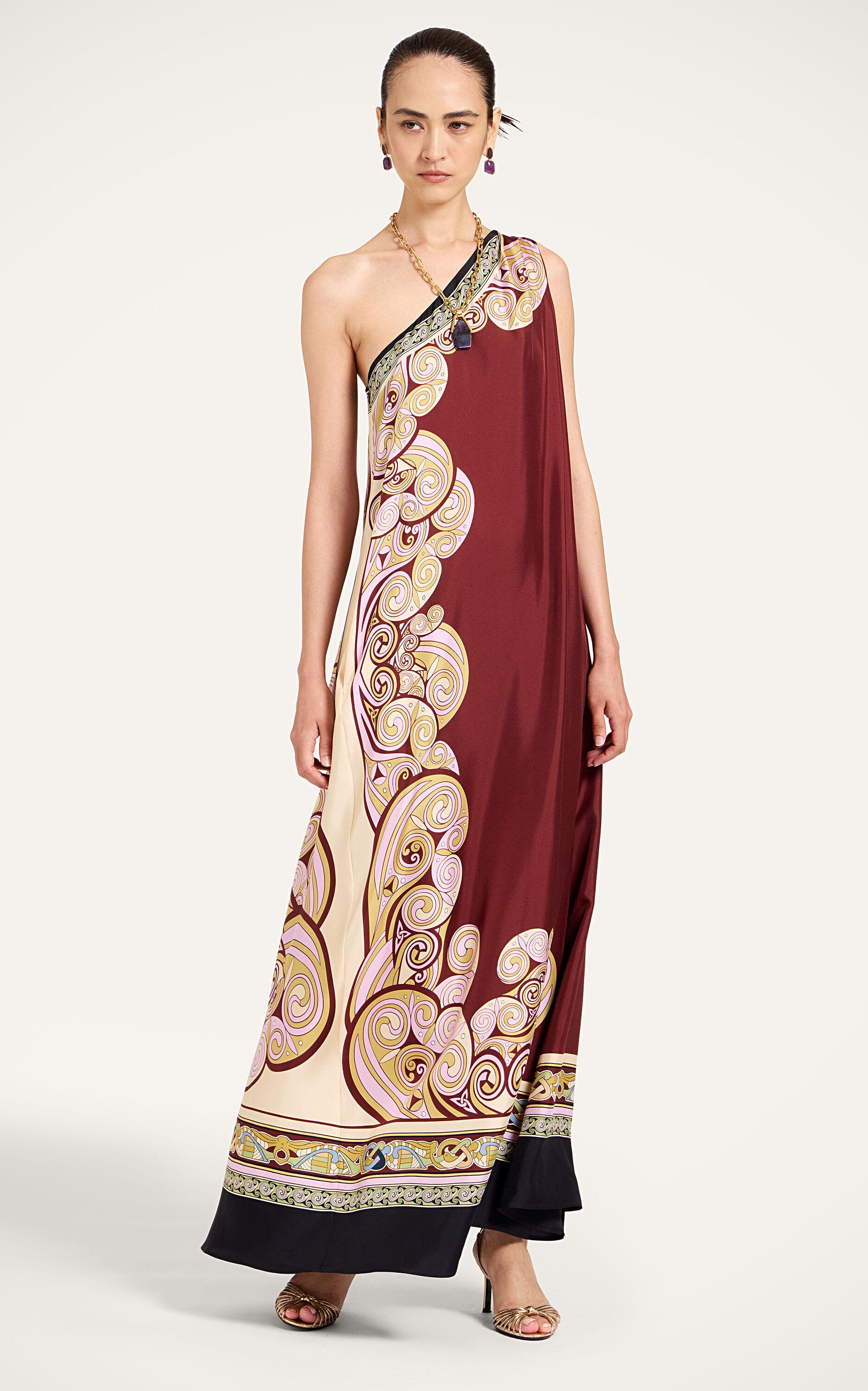 Kells Swirl Placée Burgundy