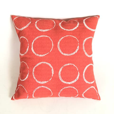 Sadza Circles Pillow Cover - Madagascar Coral 18'