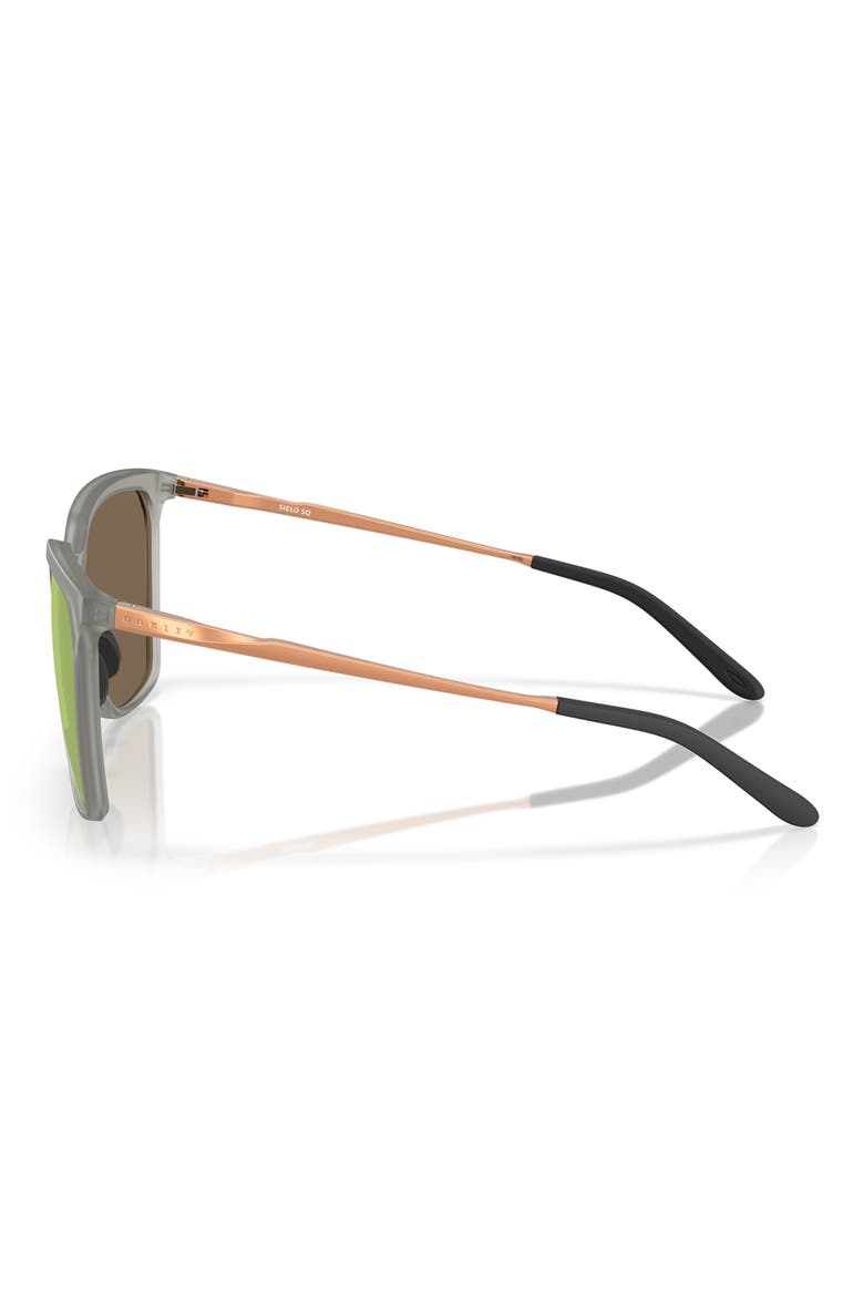 Prizm™ Berry 57mm Rectangular Sunglasses, Alternate, color, MATTE GREY / ROSE GOLD