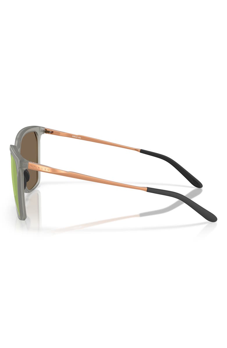 Oakley Prizm<sup>™</sup> Berry 57mm Rectangular Sunglasses, Alternate, color, Matte Grey / Rose Gold