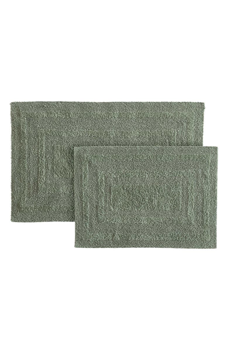 Eddie Bauer Logan Reversible Bath Mat Set, Main, color, Green