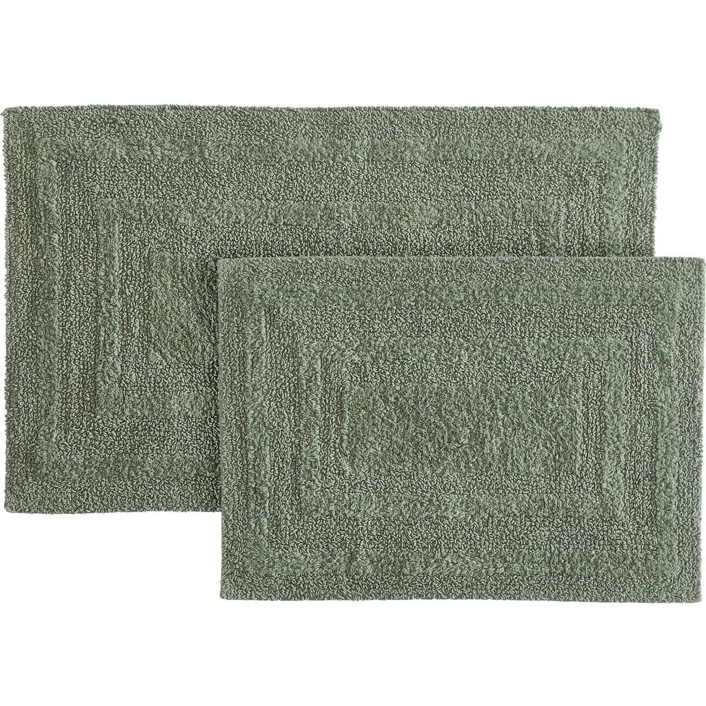 Eddie Bauer Logan Reversible Bath Mat Set In Green