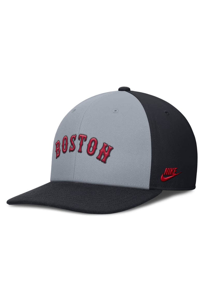 Men's Nike Gray/Navy Boston Red Sox Pro Performance Snapback Hat, Alternate, color, Gray