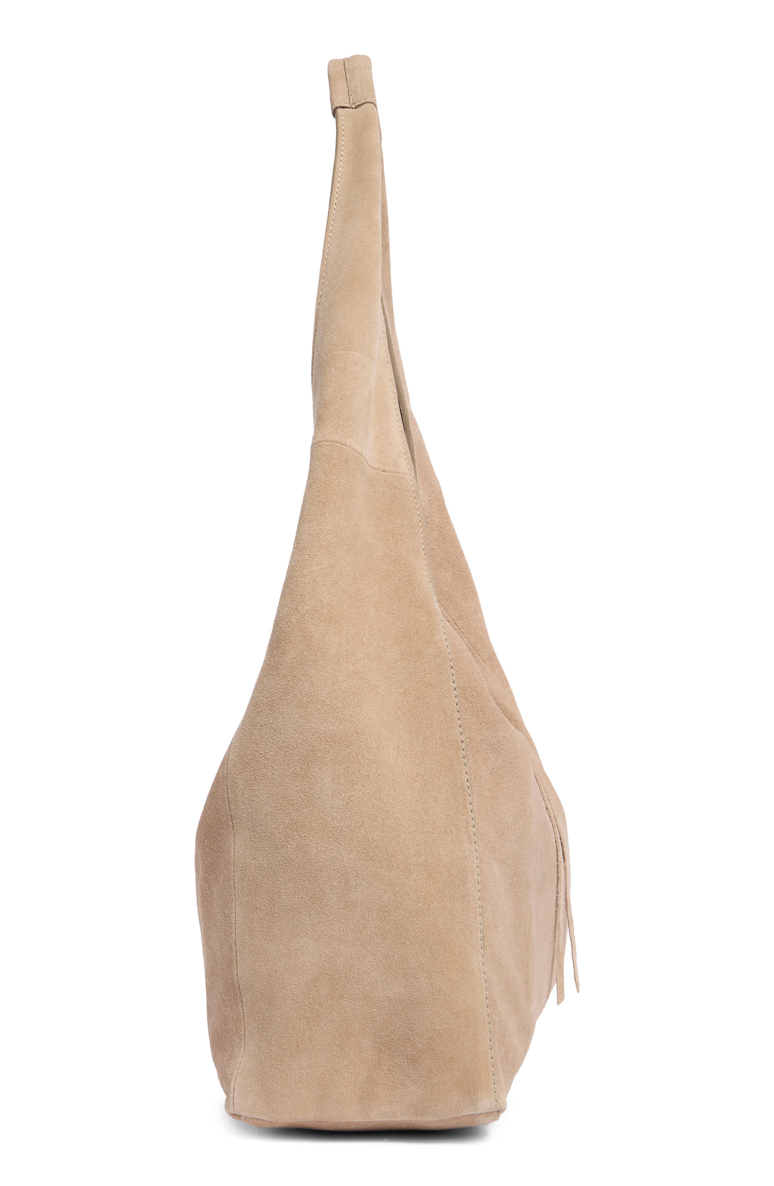 Clem Leather Hobo Bag, Alternate, color, TUSCANY SOFT COW SUEDE