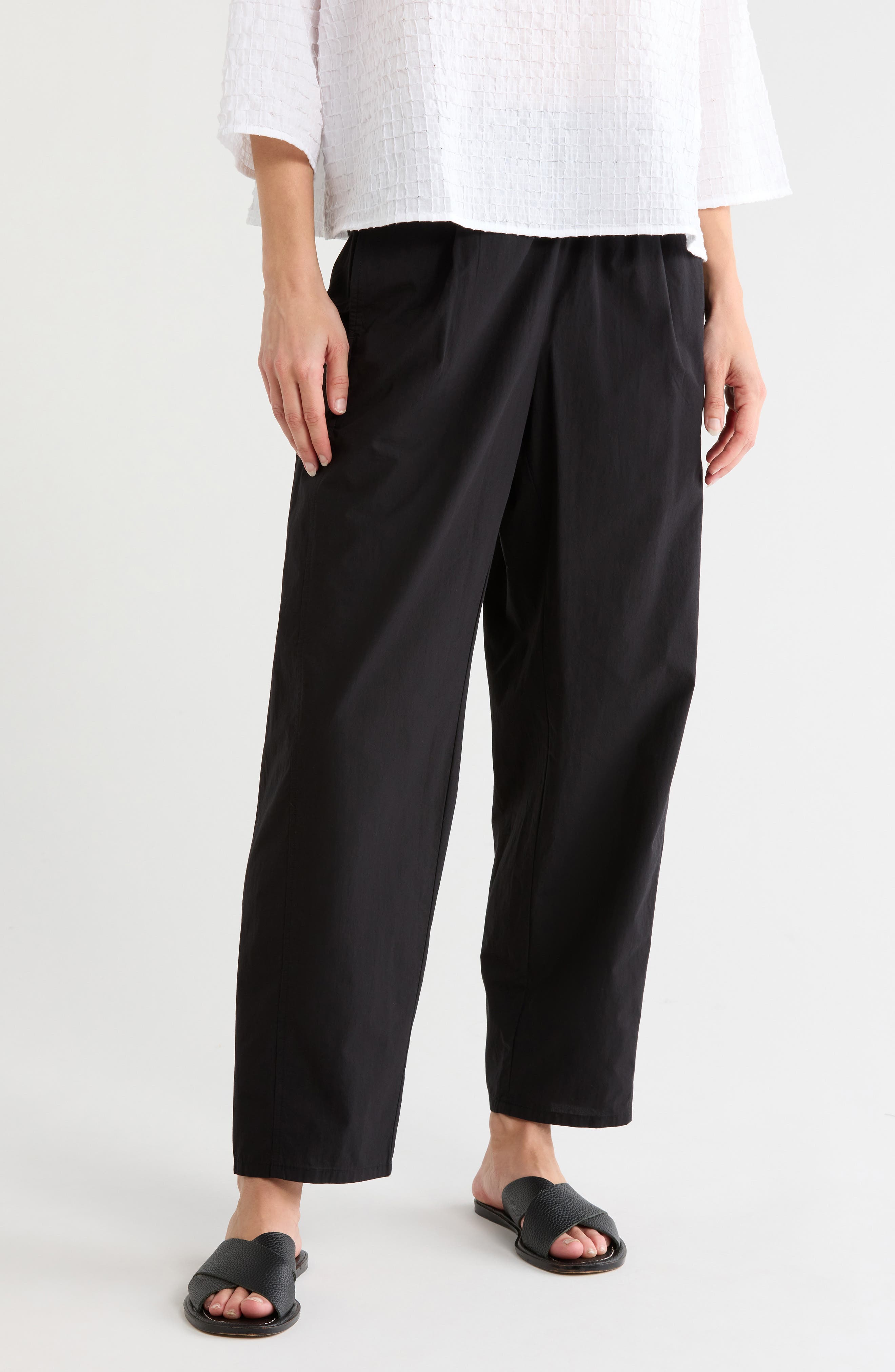 Pleated Lantern Ankle Pants