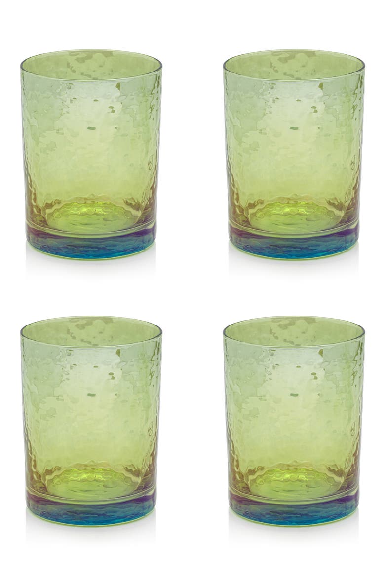 Set of 4 Aperitivo Rock Glasses, Main, color, GREEN