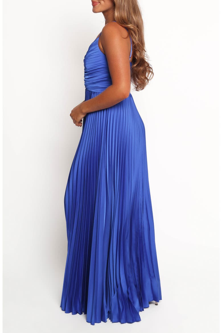 Naira Pleated Maxi Dress, Alternate, color, BLUE