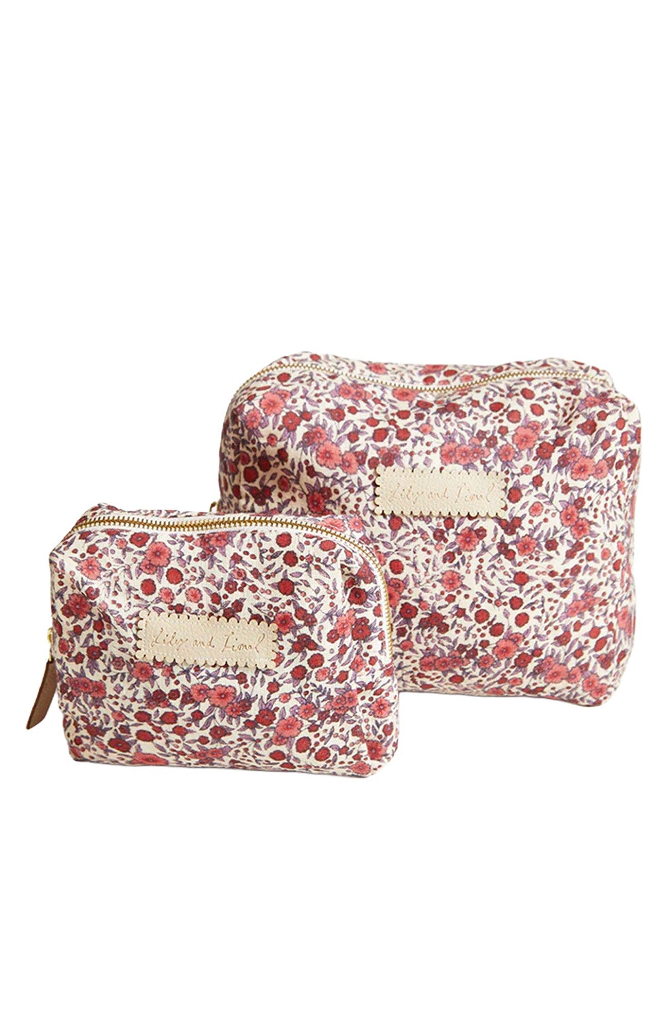 Print Cosmetic Bag, Alternate, color, Pink