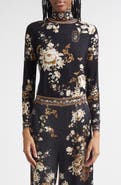 Camilla Flamenco Folklore Print Jersey Turtleneck Top
