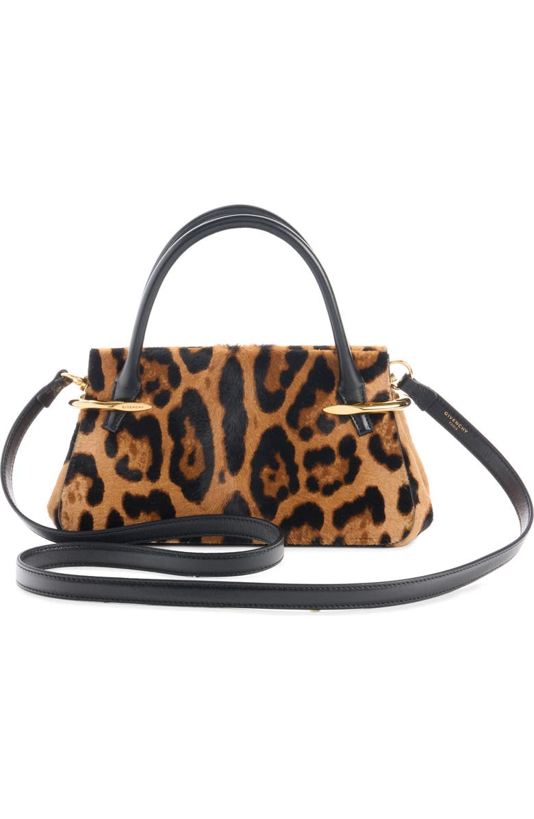 Givenchy Mini Pinch Genuine Calf Hair Top Handle Bag, Alternate, color, 007-Black/ Beige