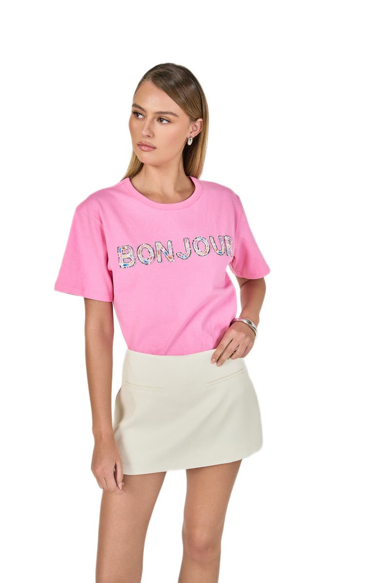 Endless Rose Bonjour Sequins Knit Top, Alternate, color, Pink
